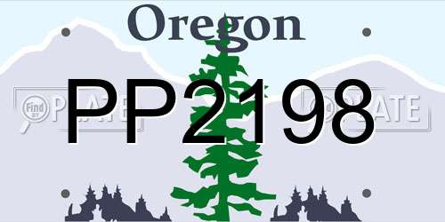 PP2198 Oregon License Plate