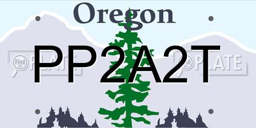 PP2A2T Oregon License Plate