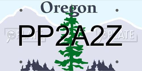 PP2A2Z Oregon License Plate