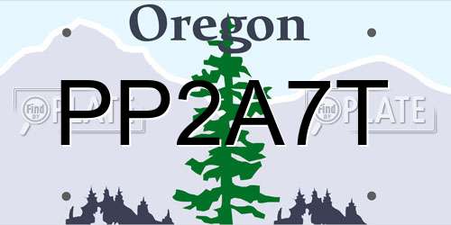 PP2A7T Oregon License Plate
