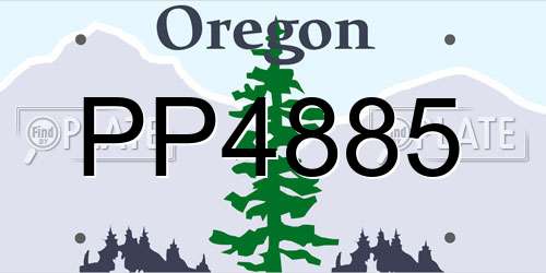 PP4885 Oregon License Plate