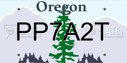 PP7A2T Oregon License Plate