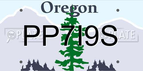 PP7I9S Oregon License Plate