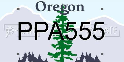 PPA555 Oregon License Plate