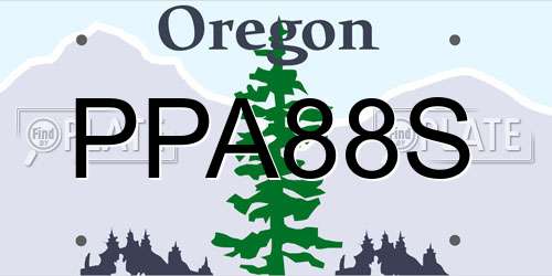 PPA88S Oregon License Plate