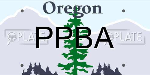 PPBA Oregon License Plate
