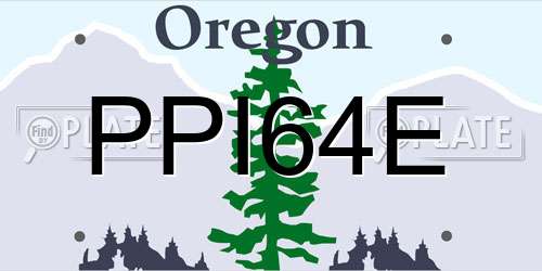 PPI64E Oregon License Plate