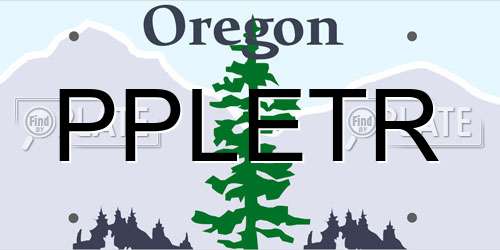 PPLETR Oregon License Plate