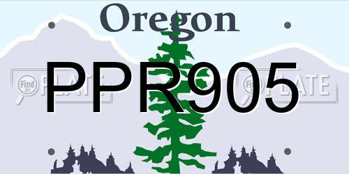 PPR905 Oregon License Plate
