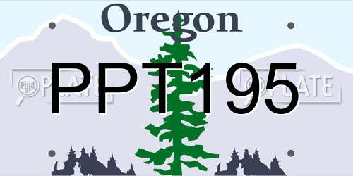PPT195 Oregon License Plate