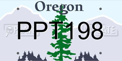 PPT198 Oregon License Plate