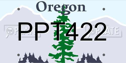 PPT422 Oregon License Plate