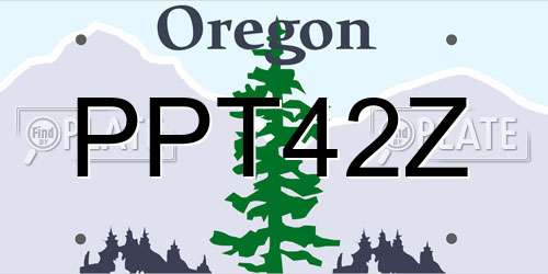 PPT42Z Oregon License Plate