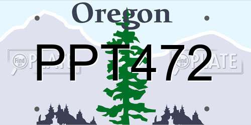PPT472 Oregon License Plate