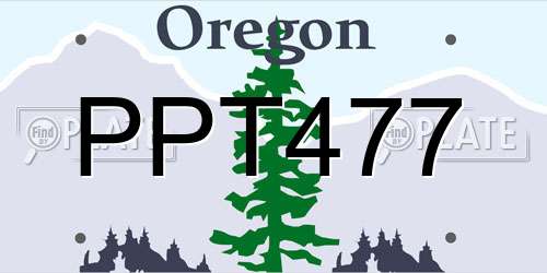 PPT477 Oregon License Plate