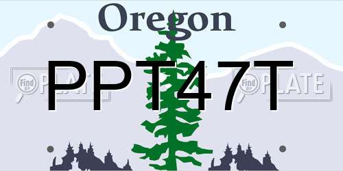 PPT47T Oregon License Plate