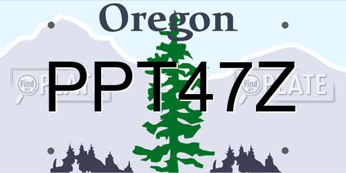 PPT47Z Oregon License Plate