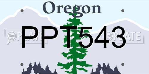 PPT543 Oregon License Plate