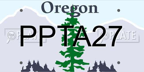 PPTA27 Oregon License Plate