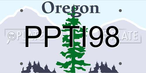 PPTI98 Oregon License Plate
