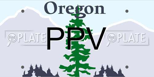 PPV Oregon License Plate