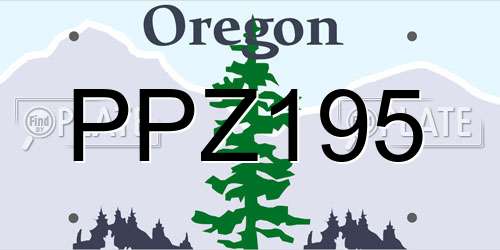 PPZ195 Oregon License Plate