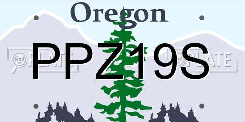 PPZ19S Oregon License Plate