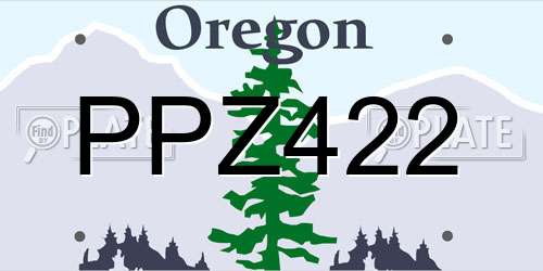 PPZ422 Oregon License Plate