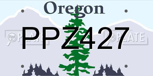 PPZ427 Oregon License Plate