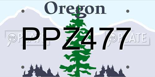 PPZ477 Oregon License Plate