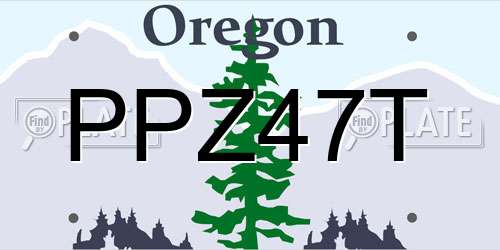 PPZ47T Oregon License Plate