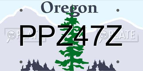 PPZ47Z Oregon License Plate