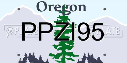 PPZI95 Oregon License Plate