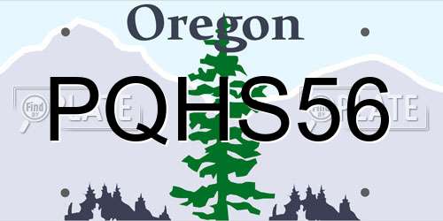 PQHS56 Oregon License Plate