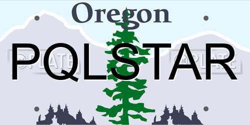 PQLSTAR Oregon License Plate