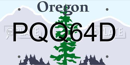 PQQ64D Oregon License Plate