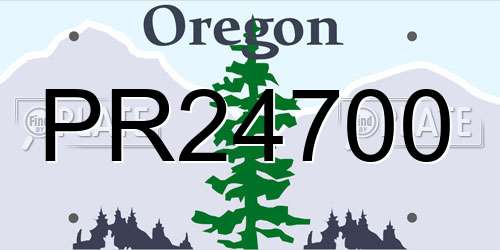 PR24700 Oregon License Plate