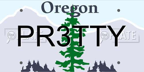 PR3TTY Oregon License Plate