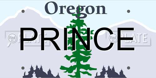 PRINCE Oregon License Plate