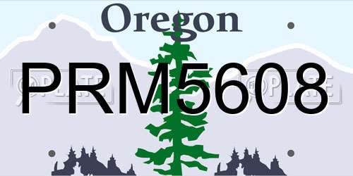PRM5608 Oregon License Plate