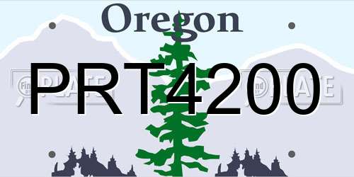 PRT4200 Oregon License Plate