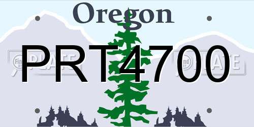 PRT4700 Oregon License Plate