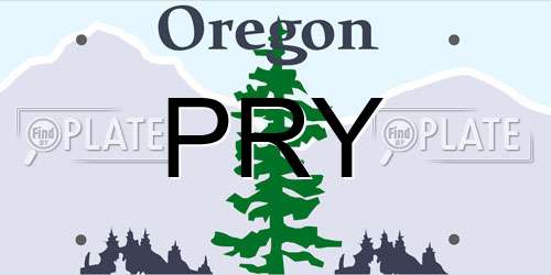 PRY Oregon License Plate