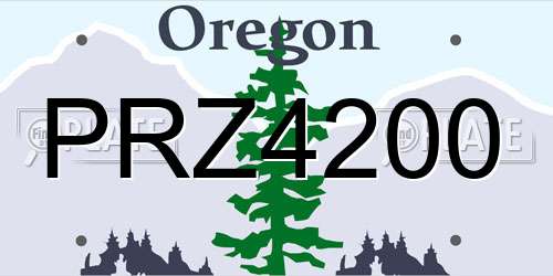 PRZ4200 Oregon License Plate