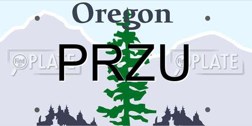 PRZU Oregon License Plate