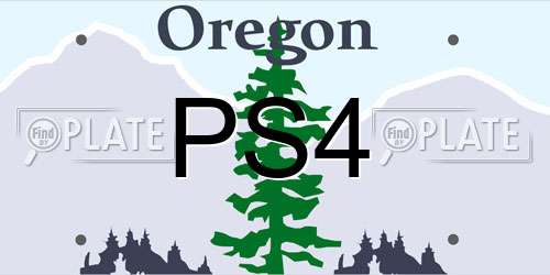 PS4 Oregon License Plate