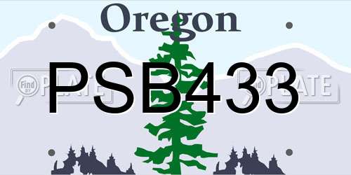 PSB433 Oregon License Plate