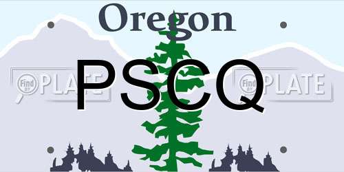 PSCQ Oregon License Plate