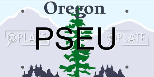 PSEU Oregon License Plate