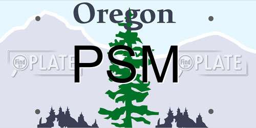 PSM Oregon License Plate